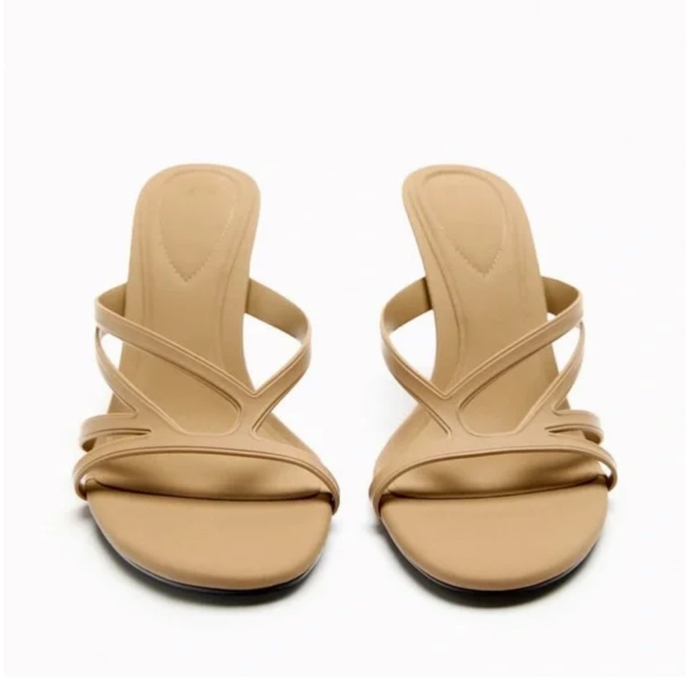Zara Rubberized Strappy Sandals